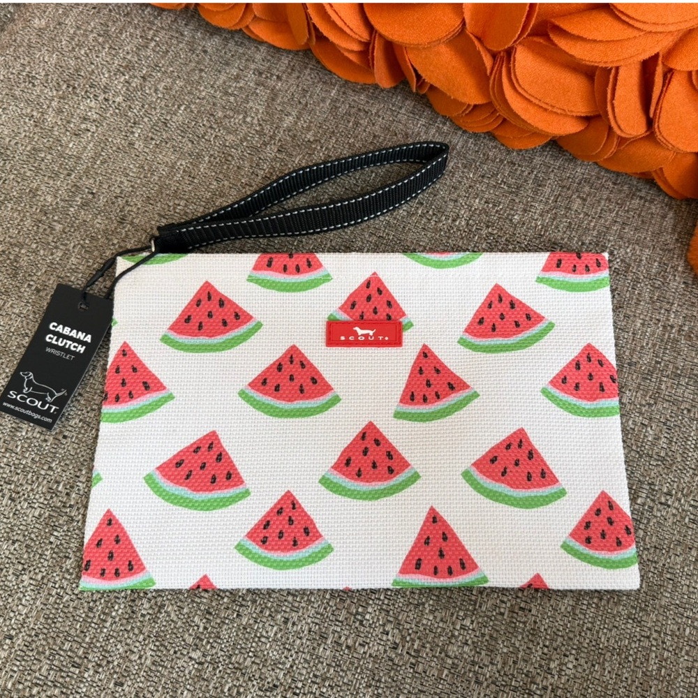 ❣️🆕Scout One in a Melon Watermelon Print Cabana Clutch / Wristlet Bag❣️